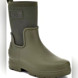 UGG droplet rain boots in forest green size 9